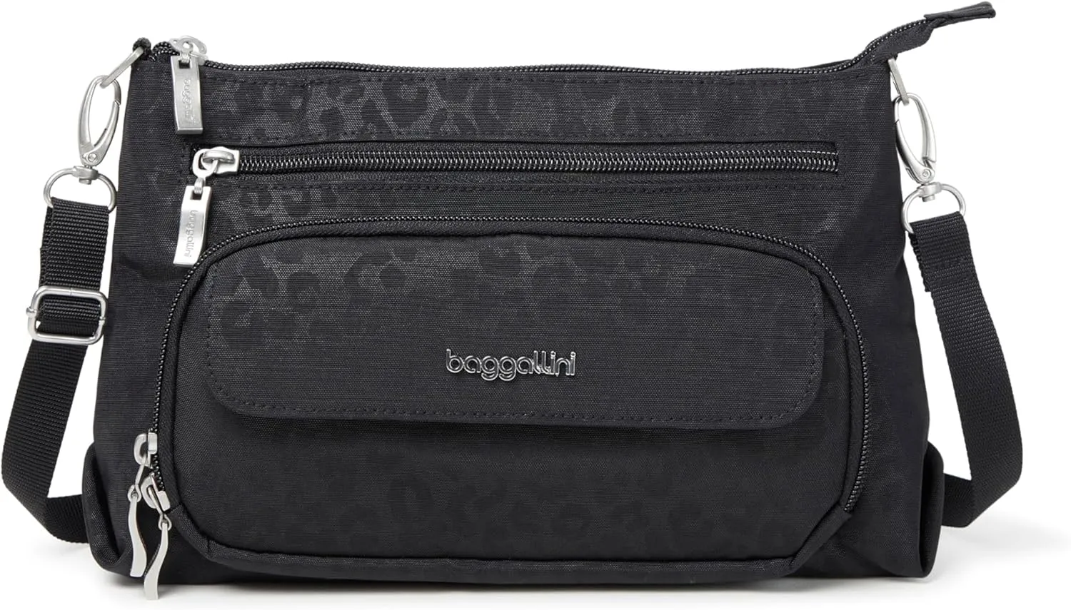 Baggallini Original Everyday 11x 7.5 Crossbody Bags for Women RFID Protected Washable Lightweight Nylon Zippered Travel Purse