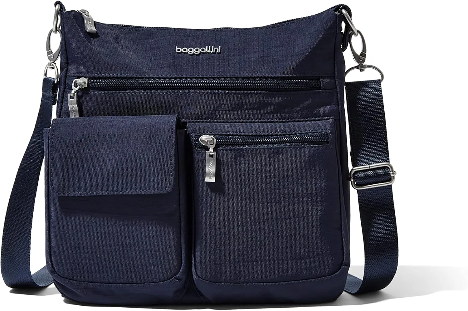 Baggallini Womens Modern Everywhere Slim Crossbody cross body handbags, French Navy, One Size US
