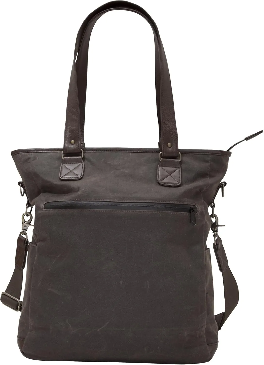 Bags Amsterdam Waxed Tote Bag, Dark Brown, One Size
