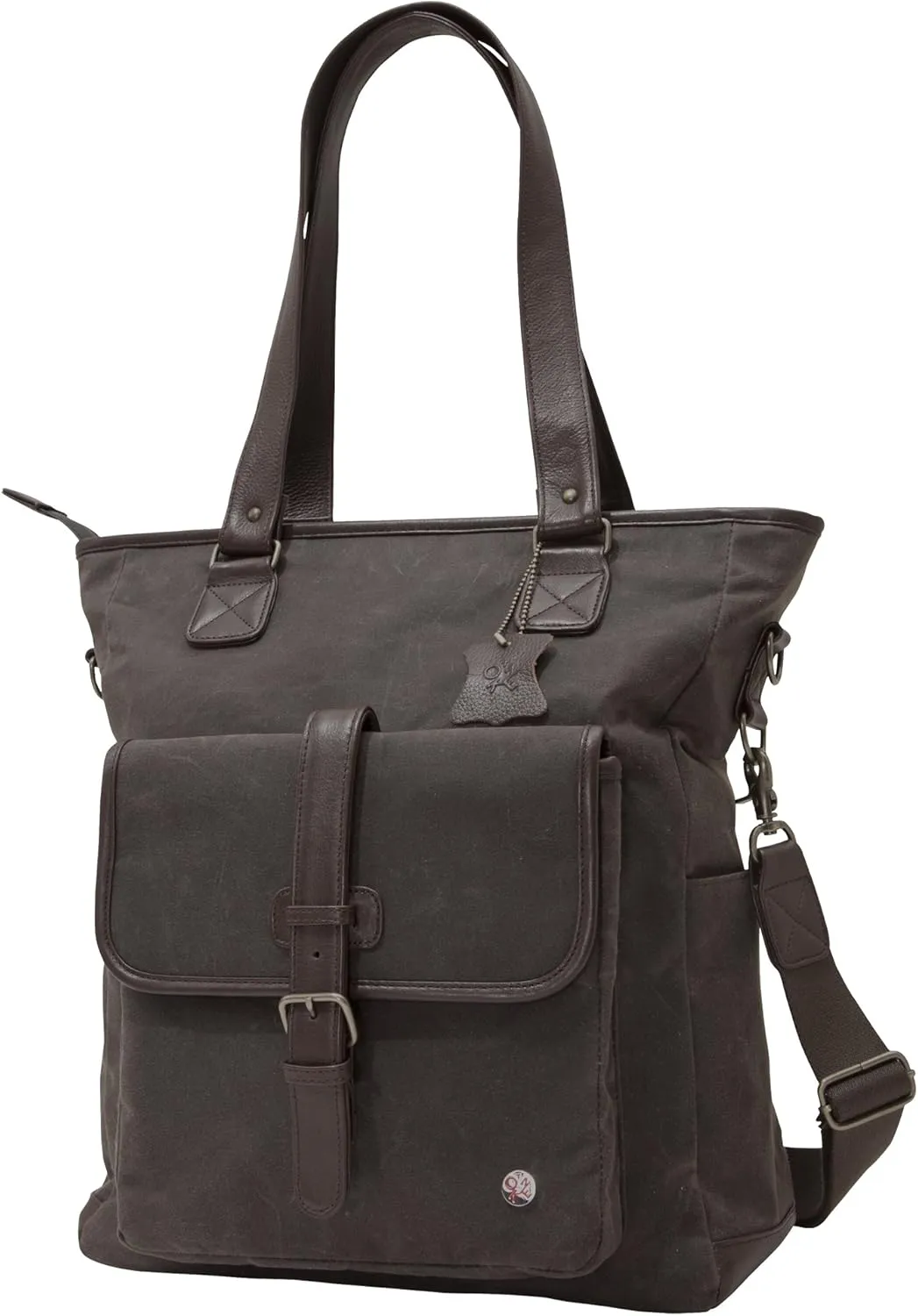 Bags Amsterdam Waxed Tote Bag, Dark Brown, One Size