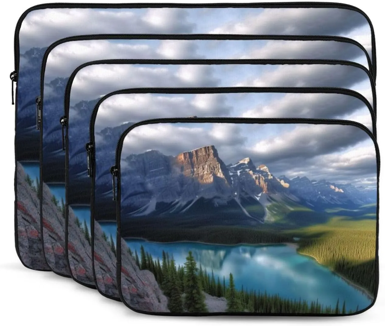 Banff National Park Laptop Case 17 inch, Shockproof Protective Computer Sleeve Cover Water Resistant Laptop Bag Carrying Tablet Cover Briefcase Handbags Gifts for Men Women