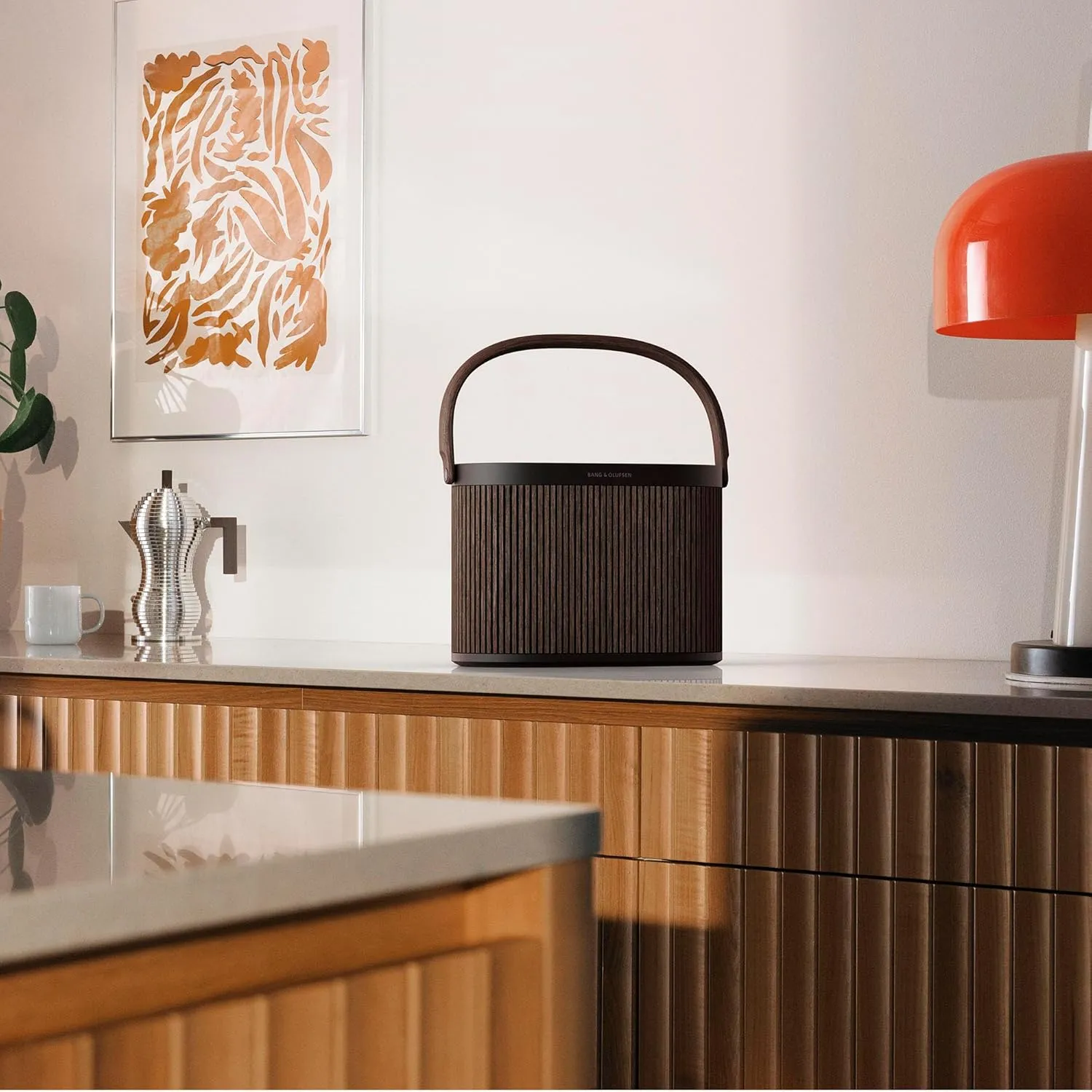 Bang & Olufsen Beosound A5 - Portable Bluetooth Speaker with Wi-Fi Connection, Carry-Strap, Dark Oak