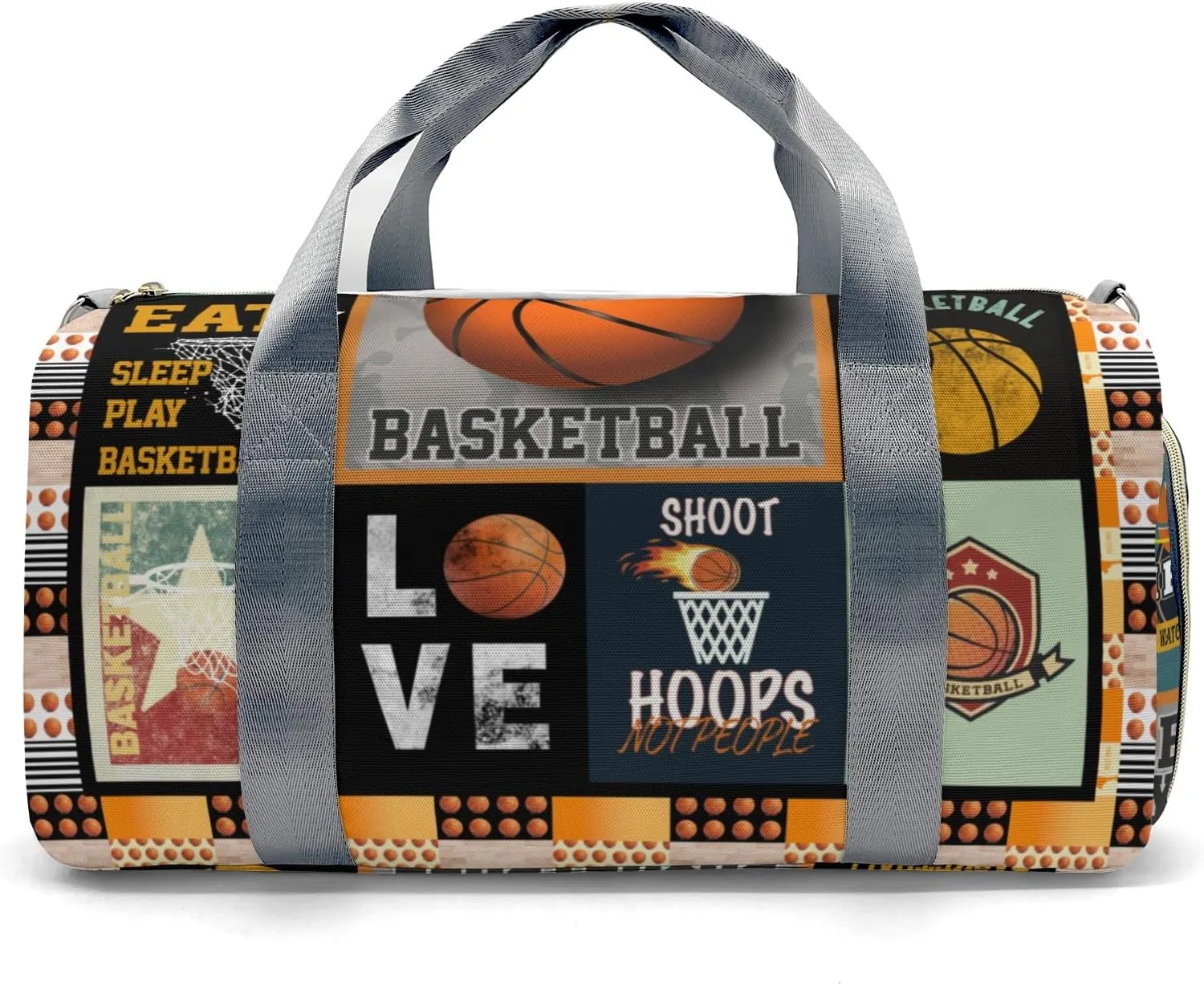 Basketball Player Duffle Bag for Travel, Carry on Bag Travel Bags Sport Ball Canvas Travel Duffel Bag Overnight Weekend Gym Bag Carry On Luggage Bags