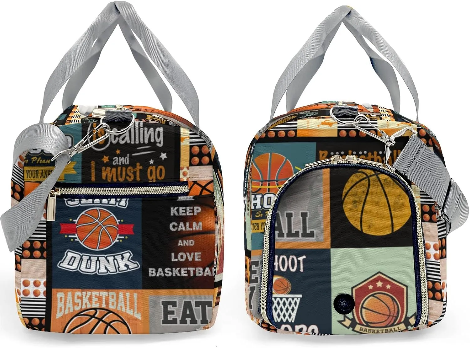 Basketball Player Duffle Bag for Travel, Carry on Bag Travel Bags Sport Ball Canvas Travel Duffel Bag Overnight Weekend Gym Bag Carry On Luggage Bags