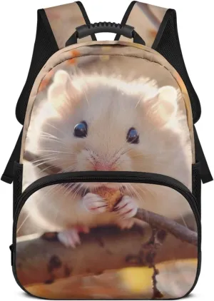 Beauty Collector Hamster Nut Tree Autumn Backpacks Travel Laptop School Book Bag for Teens Kids