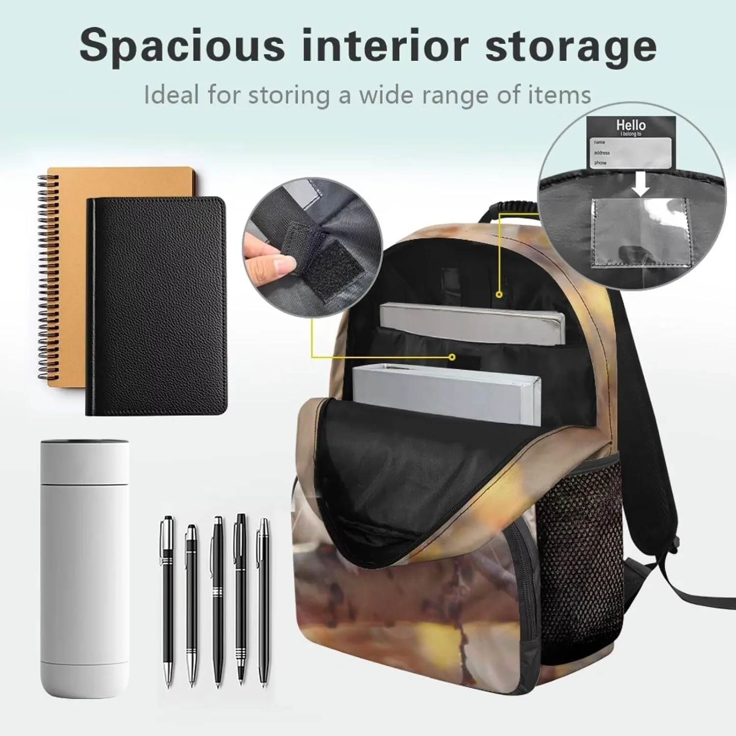 Beauty Collector Hamster Nut Tree Autumn Backpacks Travel Laptop School Book Bag for Teens Kids