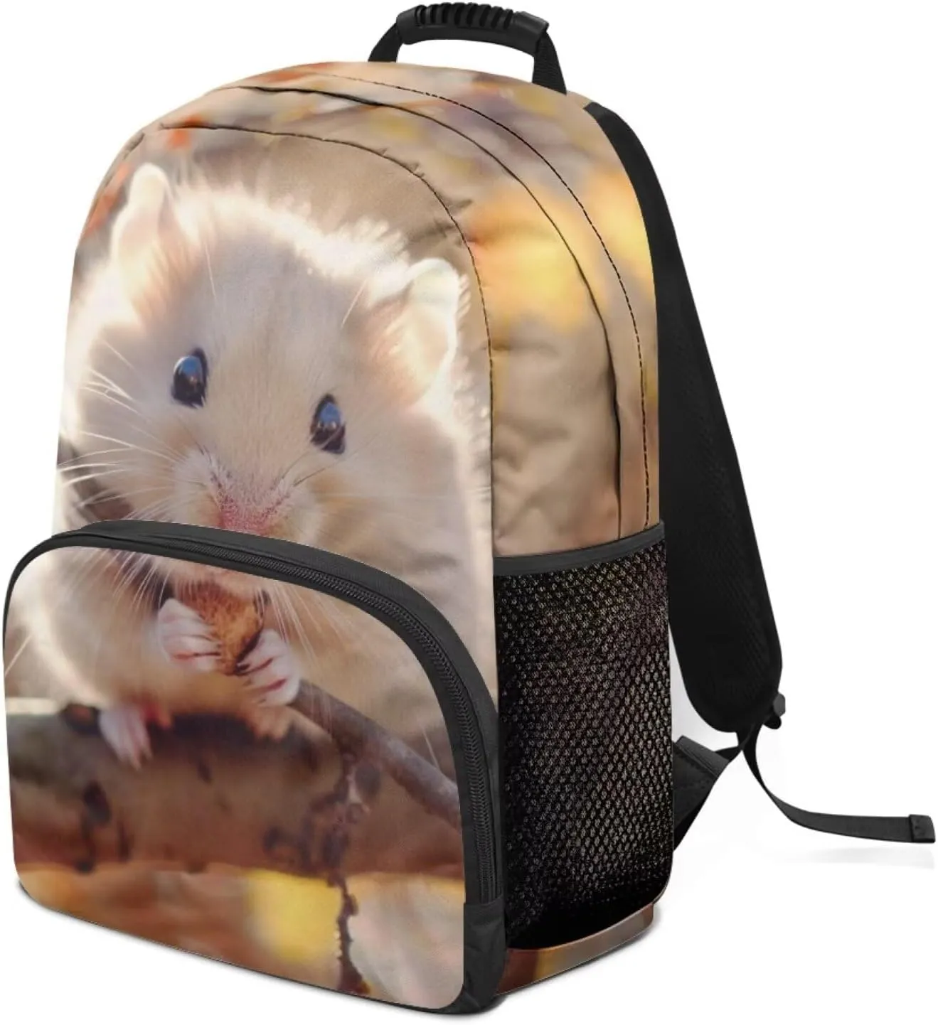 Beauty Collector Hamster Nut Tree Autumn Backpacks Travel Laptop School Book Bag for Teens Kids