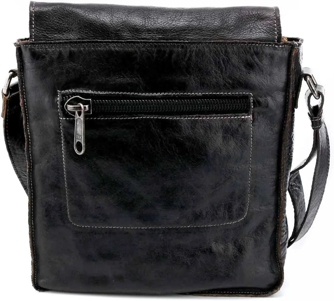 Bed|Stu Venice Beach Leather Crossbody (Black Rustic)