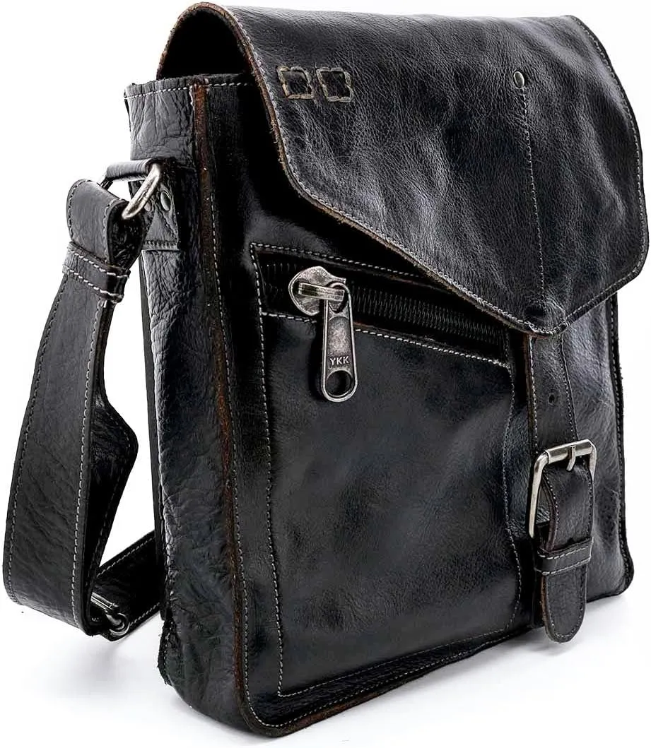 Bed|Stu Venice Beach Leather Crossbody (Black Rustic)