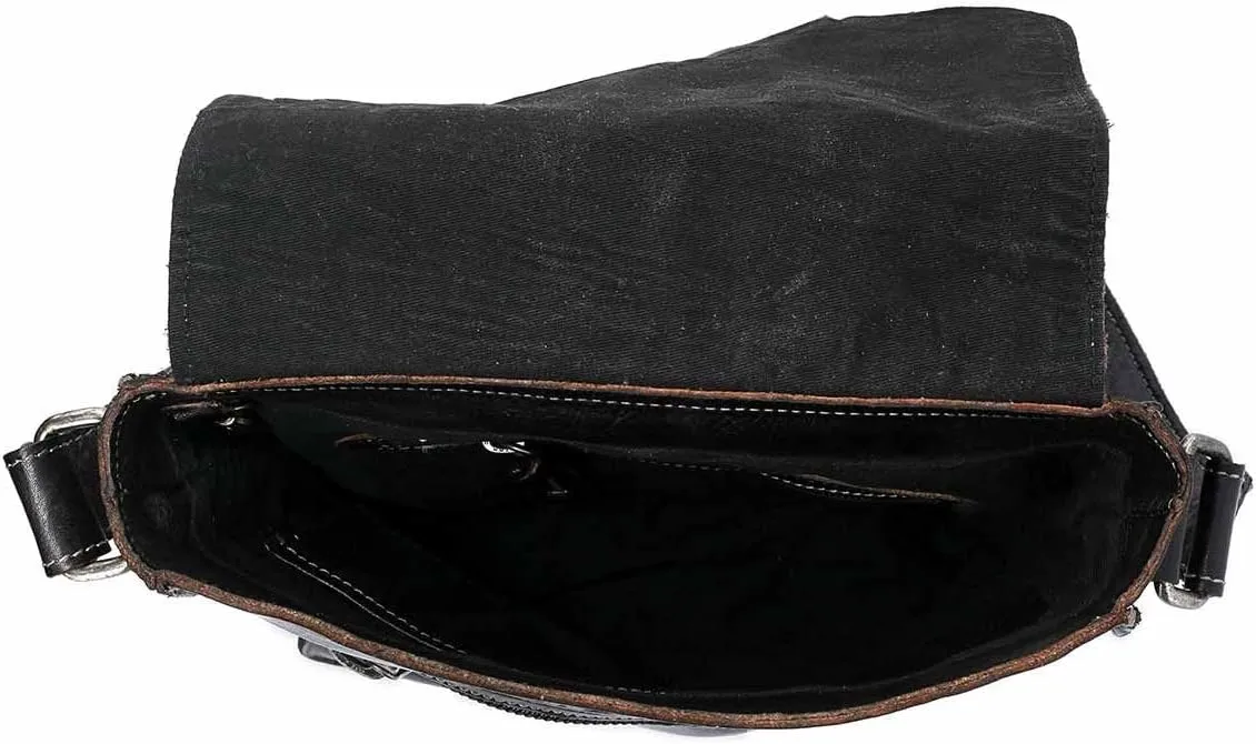Bed|Stu Venice Beach Leather Crossbody (Black Rustic)