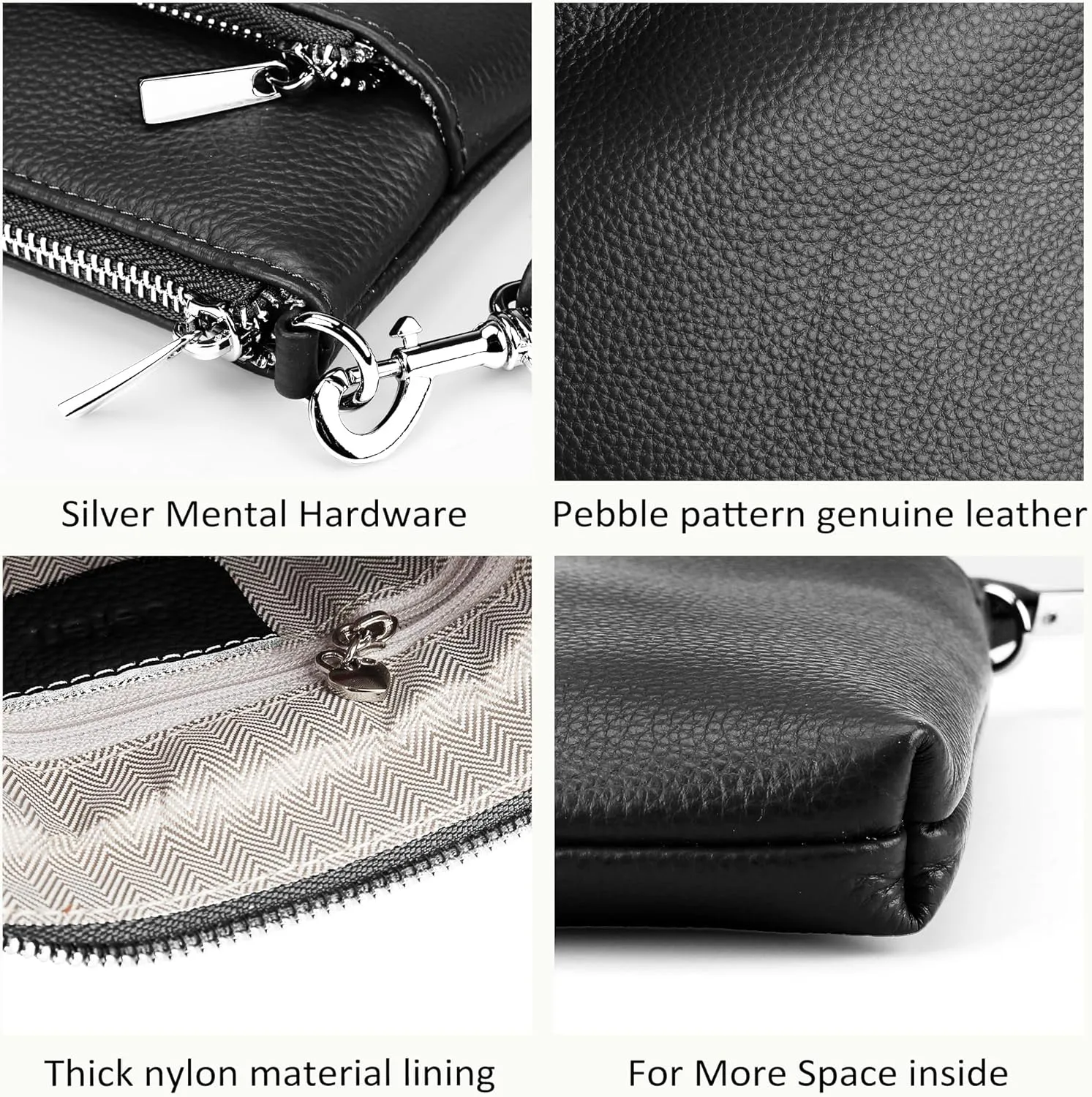 befen Genuine Leather Small Crossbody Purses for Women Travel Cross Body Bags Lightweight with Adjustable Shoulder Strap