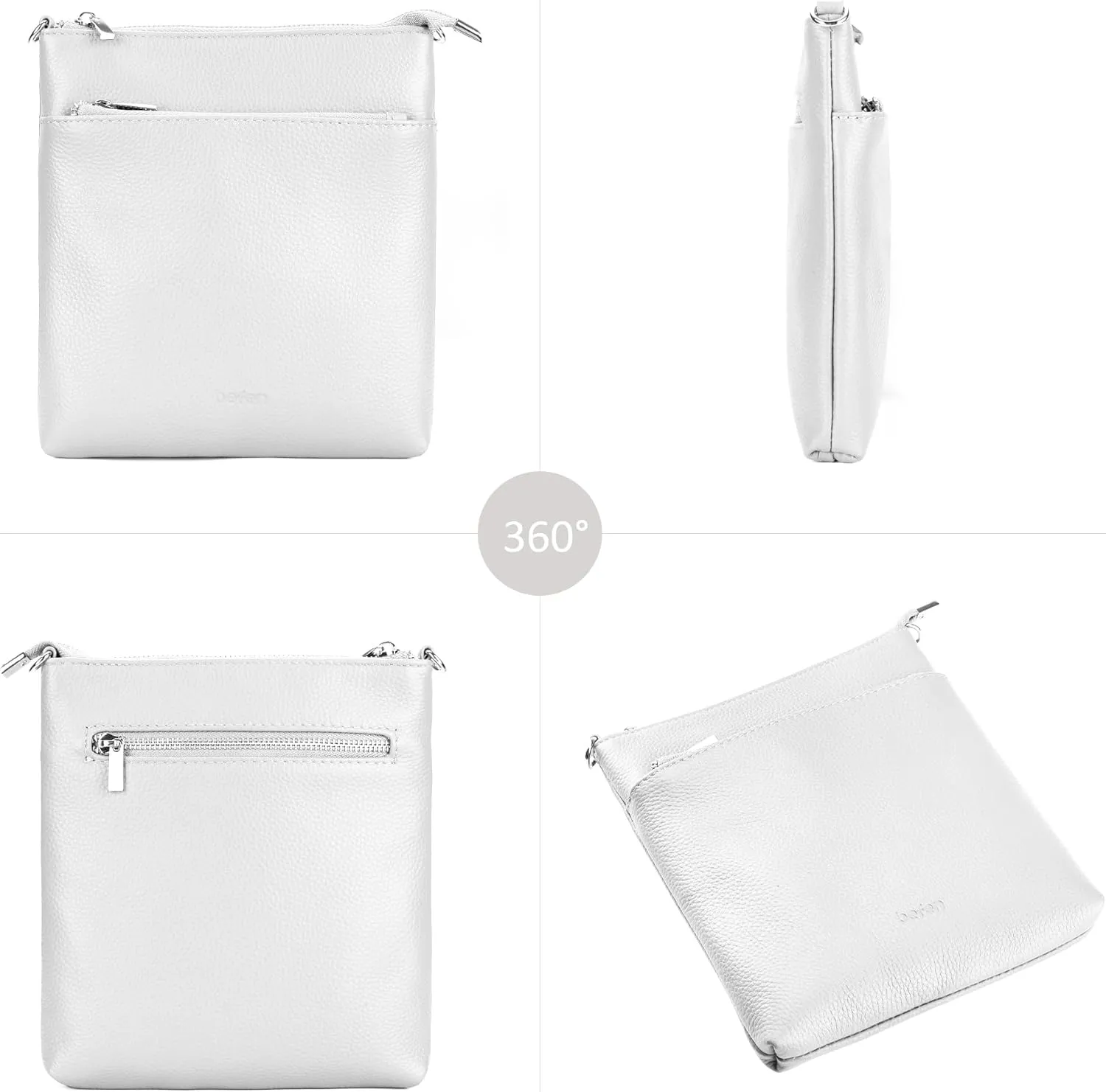befen Genuine Leather Small Crossbody Purses for Women Travel Cross Body Bags Lightweight with Adjustable Shoulder Strap