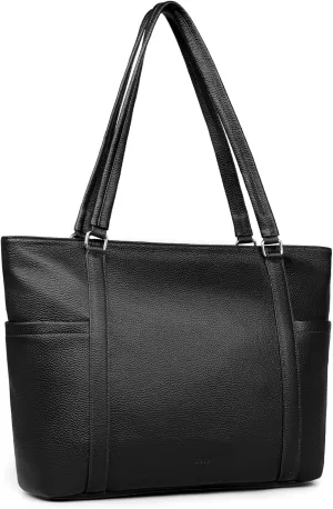 befen Genuine Leather Work Tote Bag for Women Laptop Shoulder Bags Womens Travel Purses Satchel Handbags with Compartments