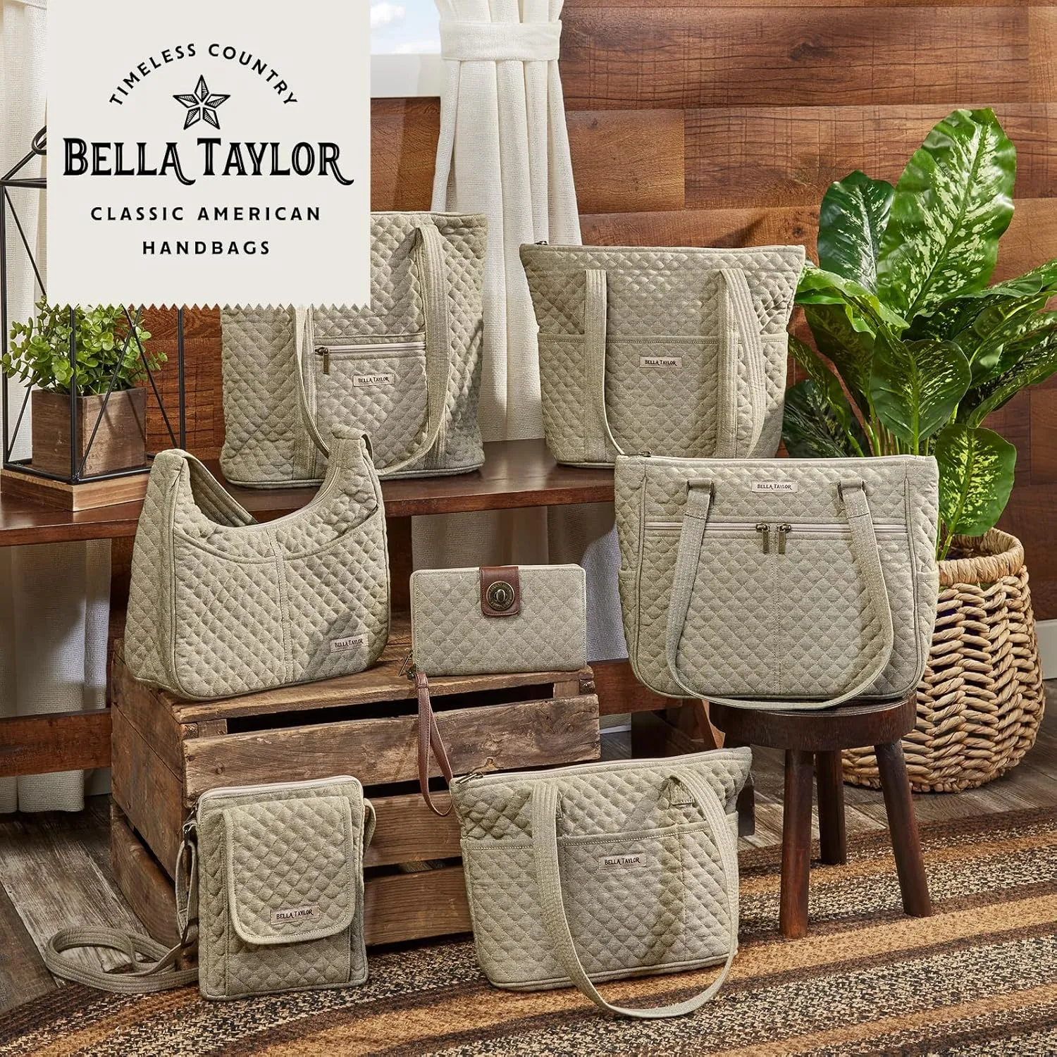 Bella Taylor Essentials Crossbody Purse with Built In Wallet