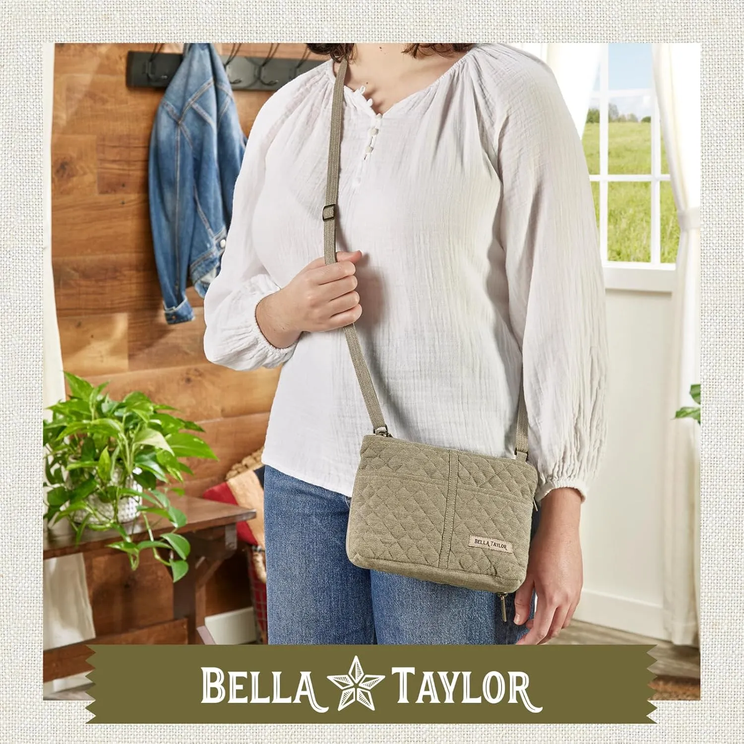 Bella Taylor Essentials Crossbody Purse with Built In Wallet