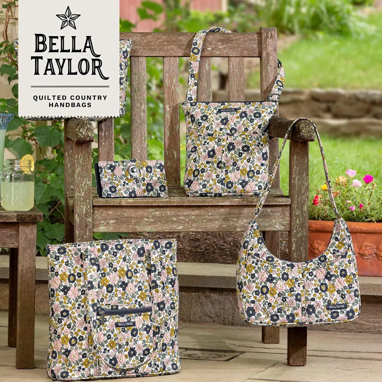 Bella Taylor Hipster Crossbody Purse for Women | Medium Size Shoulder Bag with Adjustable Strap