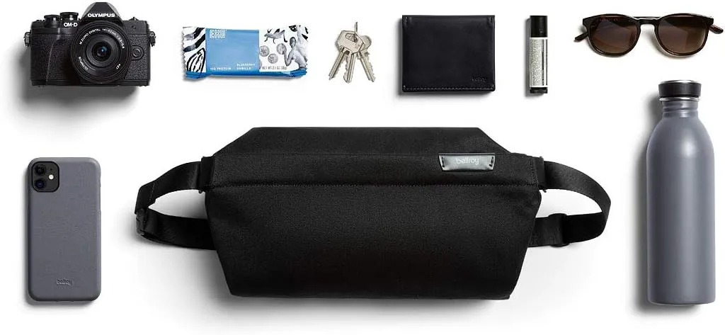 Bellroy Sling Bag (Unisex Compact Crossbody Bag, Multiple Compartments, Water-resistant Materials, Holds Phone, Camera & Water Bottle) - Melbourne Black