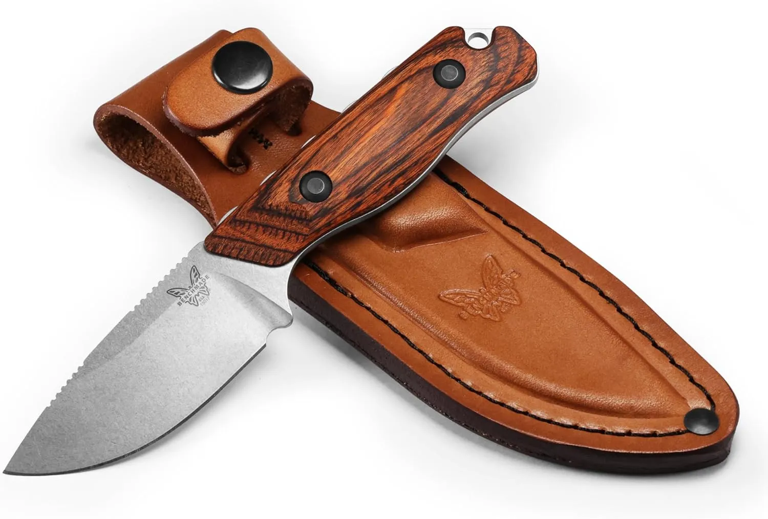Benchmade - Hidden Canyon Hunter 15017 Fixed Blade Hunting Knife with Wooden Handle (15017)