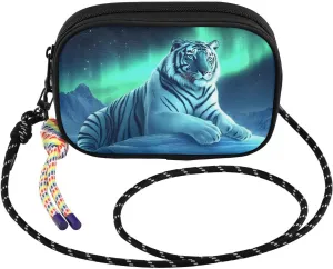 Bengal Cat Aurora Crossbody Bags for Women Cell Phone Purses Women's Shoulder Handbags Wallet Purse with Adjustable Strap