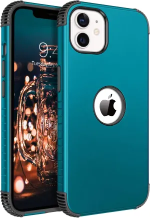 BENTOBEN for iPhone 12 Case, Phone Case iPhone 12 Pro, Heavy Duty 2 in 1 Full Rugged Shockproof Protection Hybrid Hard PC Bumper Drop Protective Girl Women Boy iPhone 12/12 Pro Cover, Deep Blue/Black