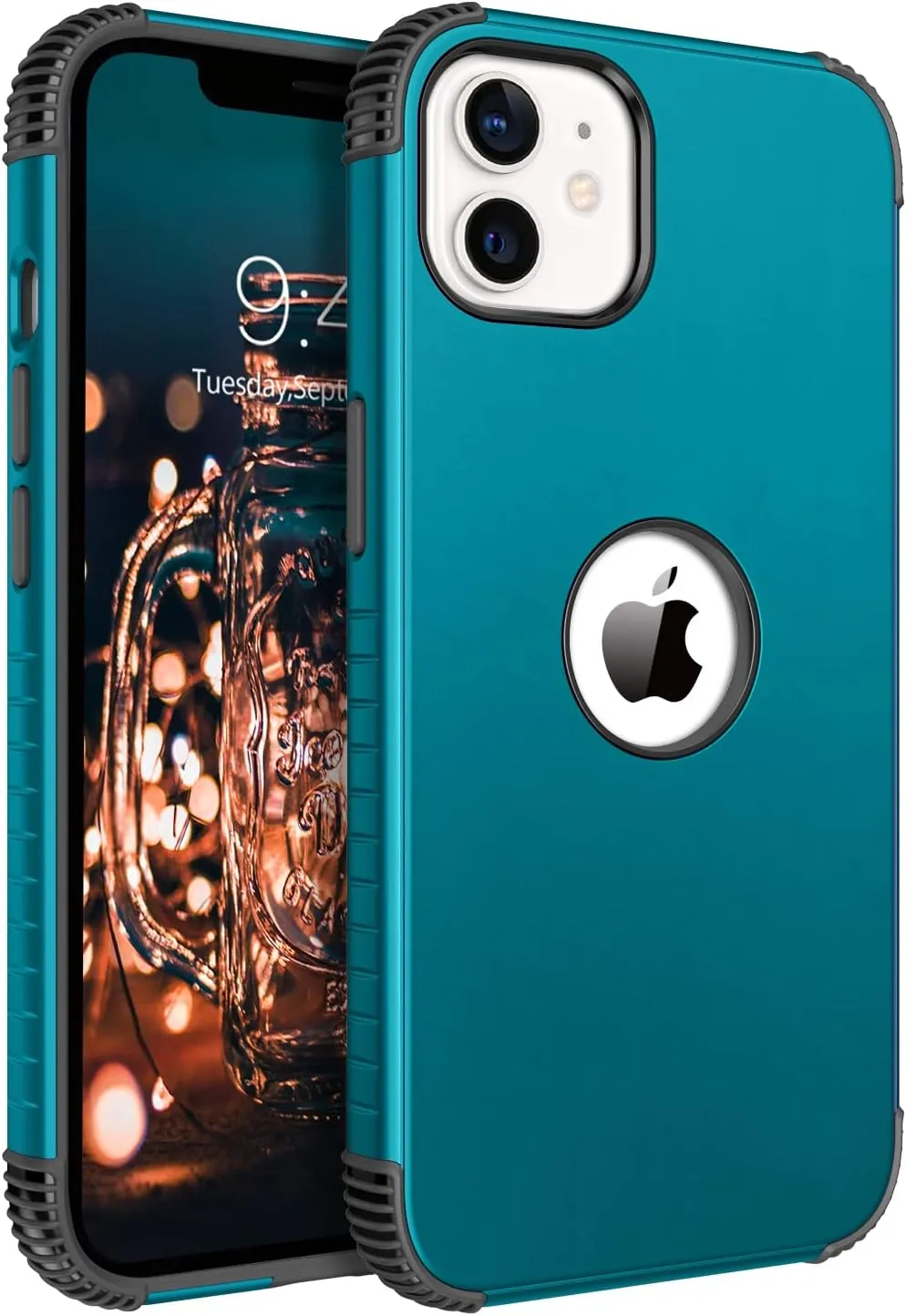 BENTOBEN for iPhone 12 Case, Phone Case iPhone 12 Pro, Heavy Duty 2 in 1 Full Rugged Shockproof Protection Hybrid Hard PC Bumper Drop Protective Girl Women Boy iPhone 12/12 Pro Cover, Deep Blue/Black