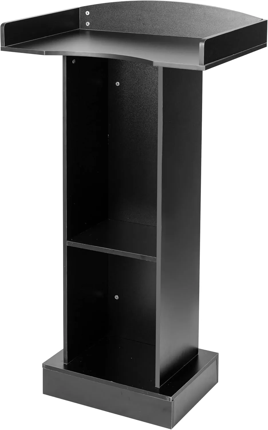 Black Podium Stand for Lectern, Presentation, Church, Classroom, Shelf Adjustable