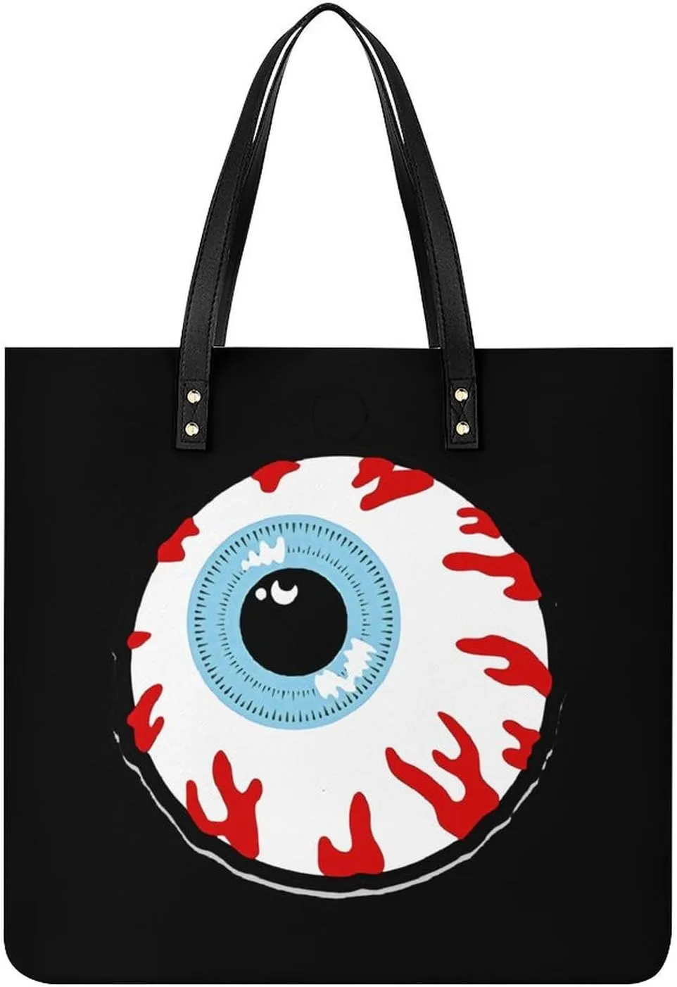 Bloodshot Eyeball Tote Bag Leather Handbags Large Shoulder Bag for College Work Travel Shopping