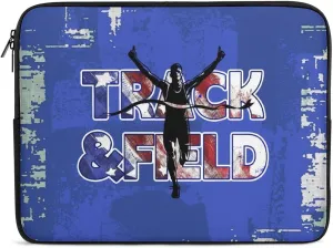 Blue Sports Texture Track and Field Laptop Sleeve 13/15 Inch Briefcase Cover Shockproof Protective Case Handbags Portable Laptop Bag