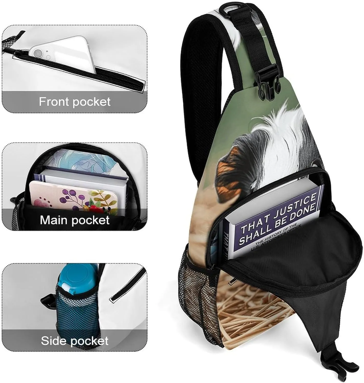 Boat Beach Sunrise Time Nautical Crossbody Sling Bag, Travel Backpack, Hiking Sling Bags, Chest Bag, Shoulder Bags, Daypack