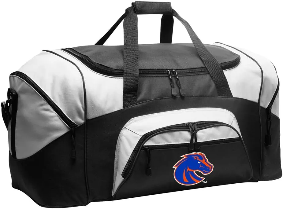 Boise State Suitcase Duffel Bag Large Boise State University Duffle for Travel or Sports Gear Bag (Black)