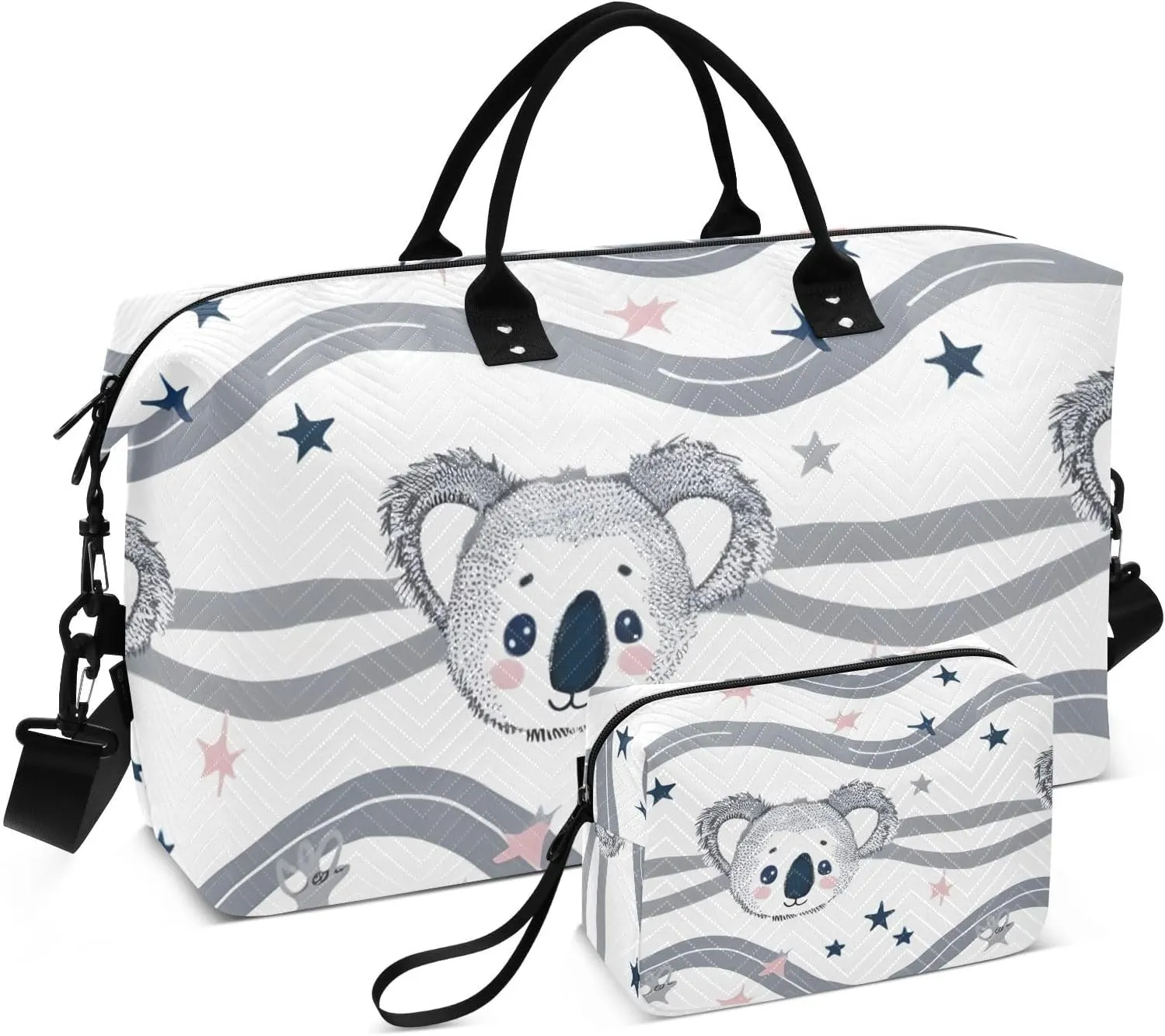 Bolaz Duffle Bag for Travel-Koala Striped Background， Easy Update Large Magnectic Sticker Refrigerator Magnets Decor Wash Machine Magnet Decals23"x26"