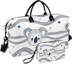 Bolaz Duffle Bag for Travel-Koala Striped Background， Easy Update Large Magnectic Sticker Refrigerator Magnets Decor Wash Machine Magnet Decals23"x26"