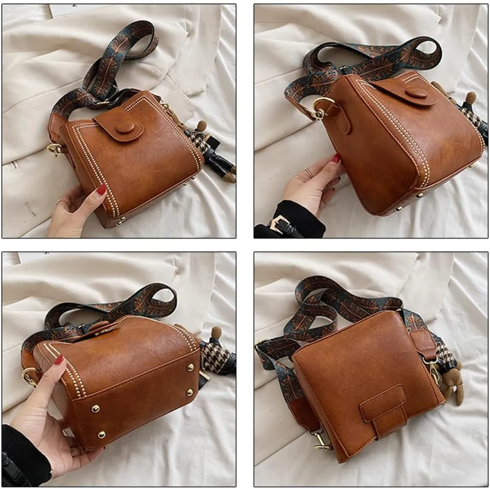Bootara Bucket Bag,Bootara Women'S Vintage Bunny Charm Bucket Bag Convertible,Bootara Crossbody Purse