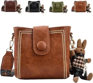 Bootara Bucket Bag,Bootara Women'S Vintage Bunny Charm Bucket Bag Convertible,Bootara Crossbody Purse