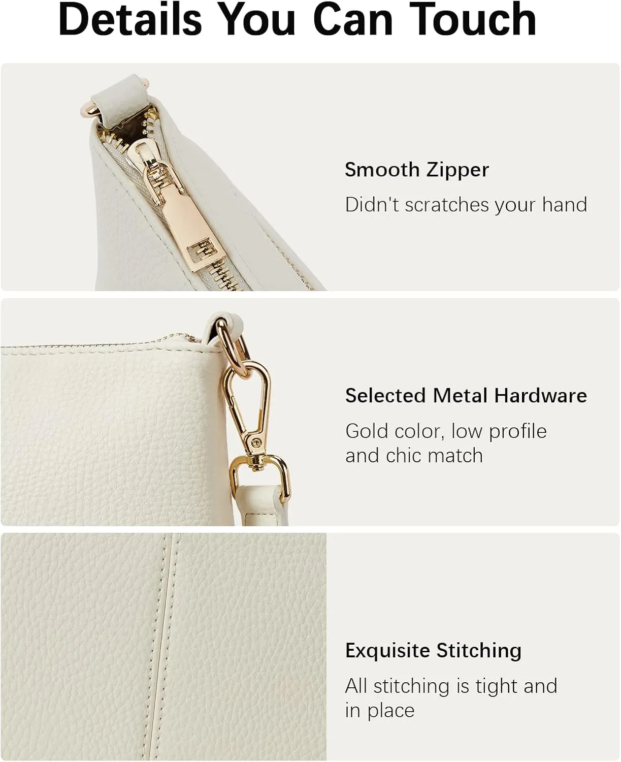 BOSTANTEN Small Crossbody Purse Leather Wristlet Purses for Women with Zipper Pocket Casual Clutch Bags