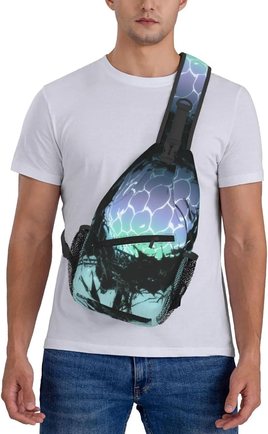 Botanical woven orbs Men's And Women's Small Crossbody Bags Chest Bags Daily Bags Are Suitable For Outdoor Hiking Trips