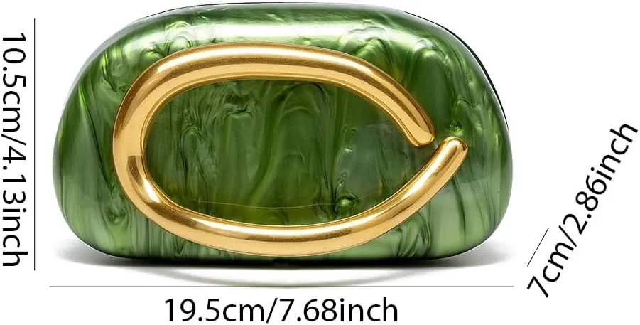 Box Clutch Purses for Women,Shell Evening Bag Gold Metal Handle PU Leather Clutch Chain Crossbody for Wedding 2025