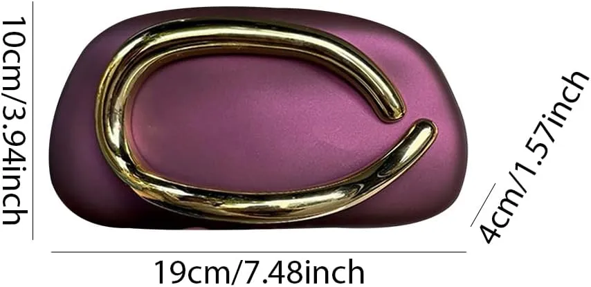 Box Clutch Purses for Women,Shell Evening Bag Gold Metal Handle PU Leather Clutch Chain Crossbody for Wedding 2025