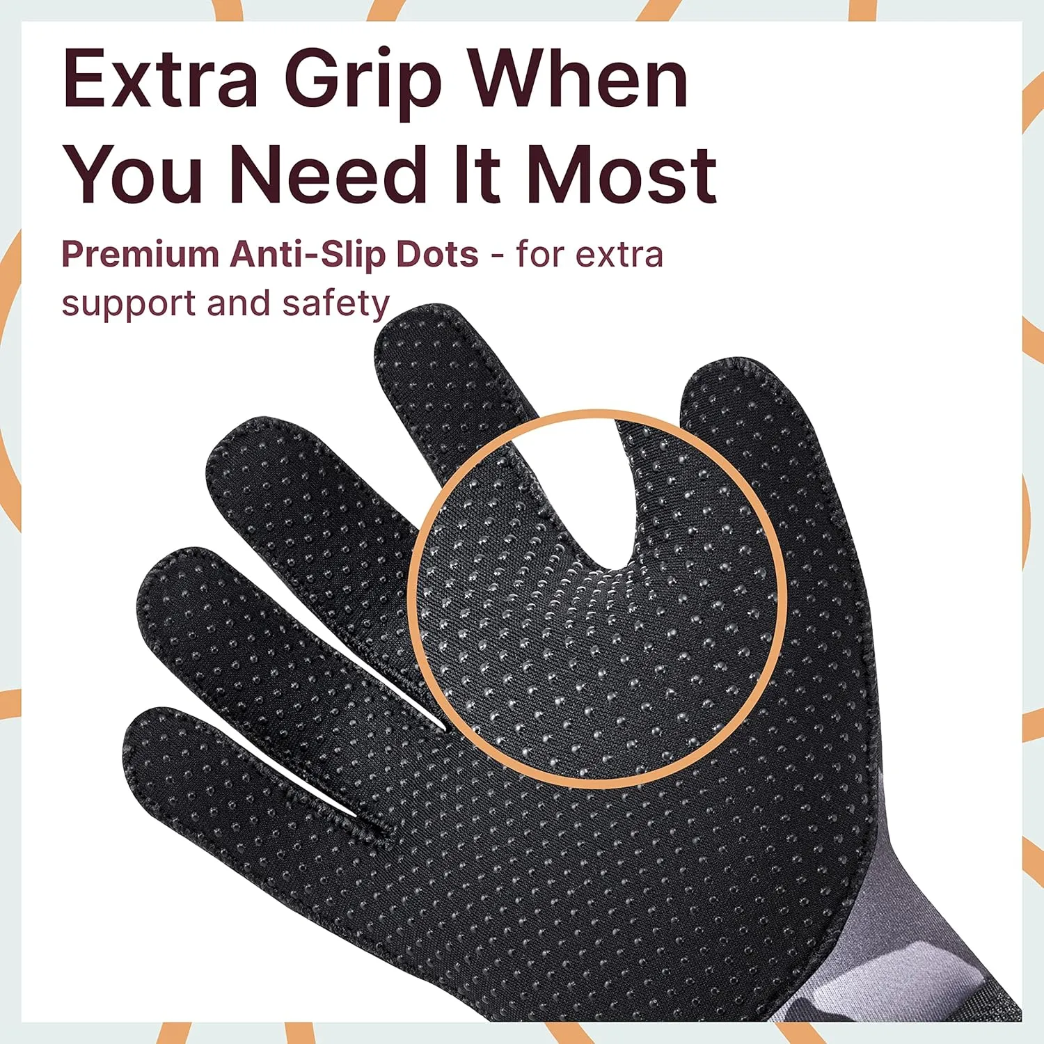 BPS Neoprene Gloves 3mm 5mm Five Finger - for Wetsuit Scuba Diving Gloves Snorkeling Kayaking Surfing Sailing Fishing Canoe Winter Any Water Sports Men Women