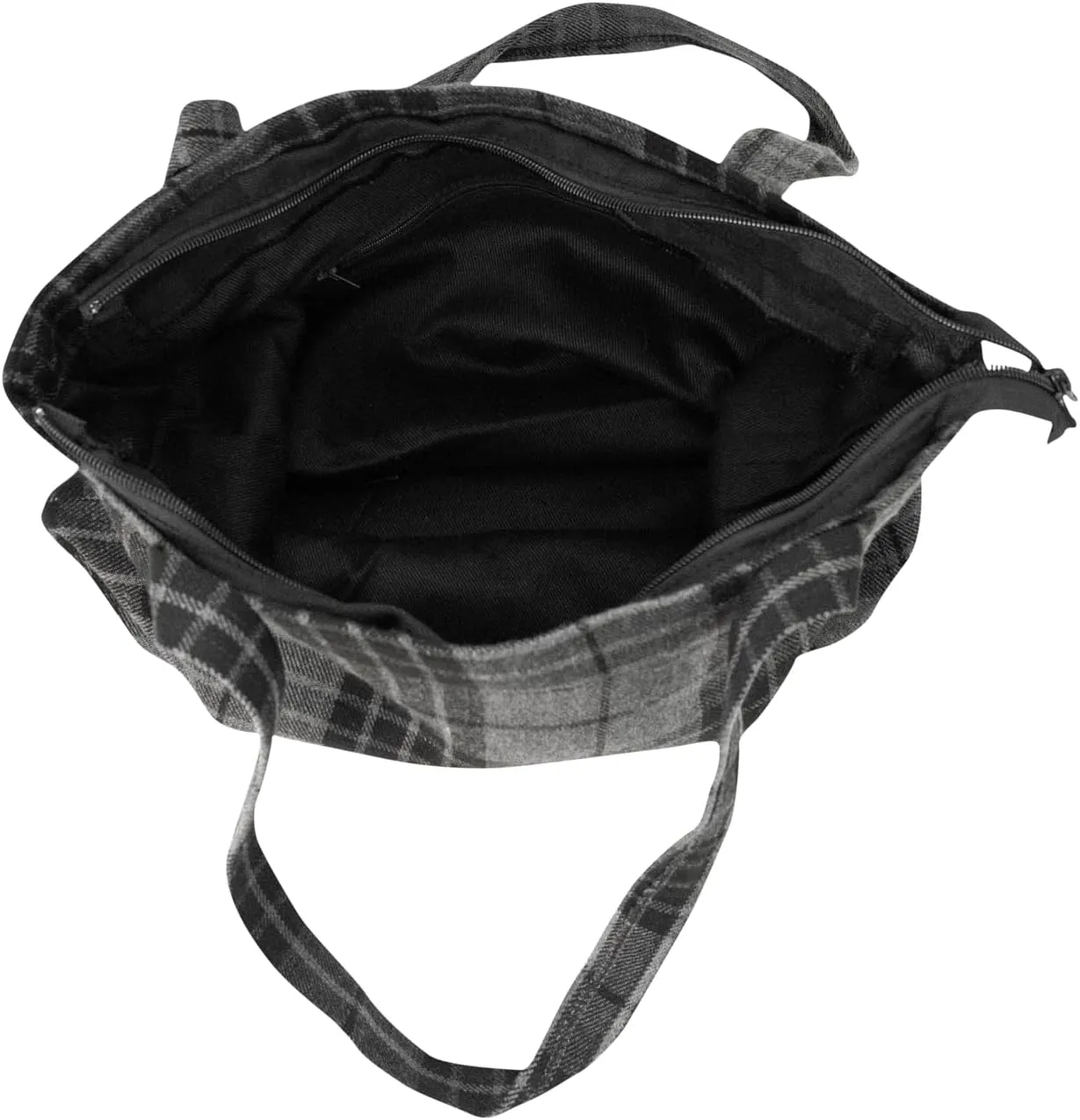 Briomhar Tartan Tote Bag for Women - Plaid Wool Zippered Tote Bag Made in Scotland