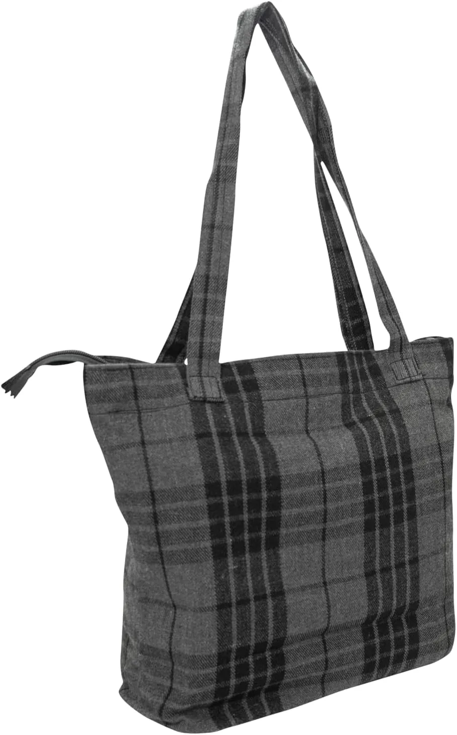 Briomhar Tartan Tote Bag for Women - Plaid Wool Zippered Tote Bag Made in Scotland