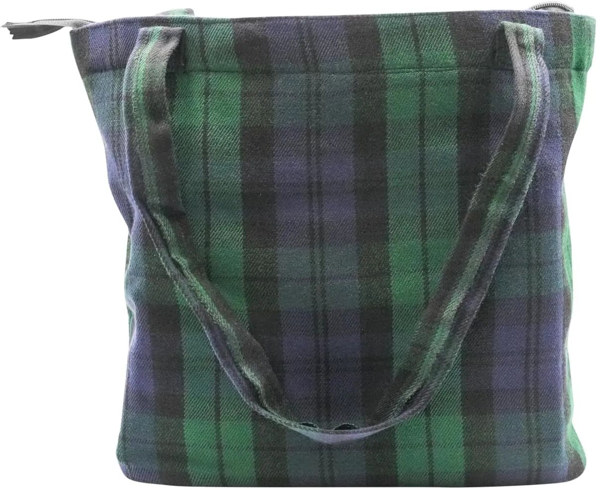 Briomhar Tartan Tote Bag for Women - Plaid Wool Zippered Tote Bag Made in Scotland