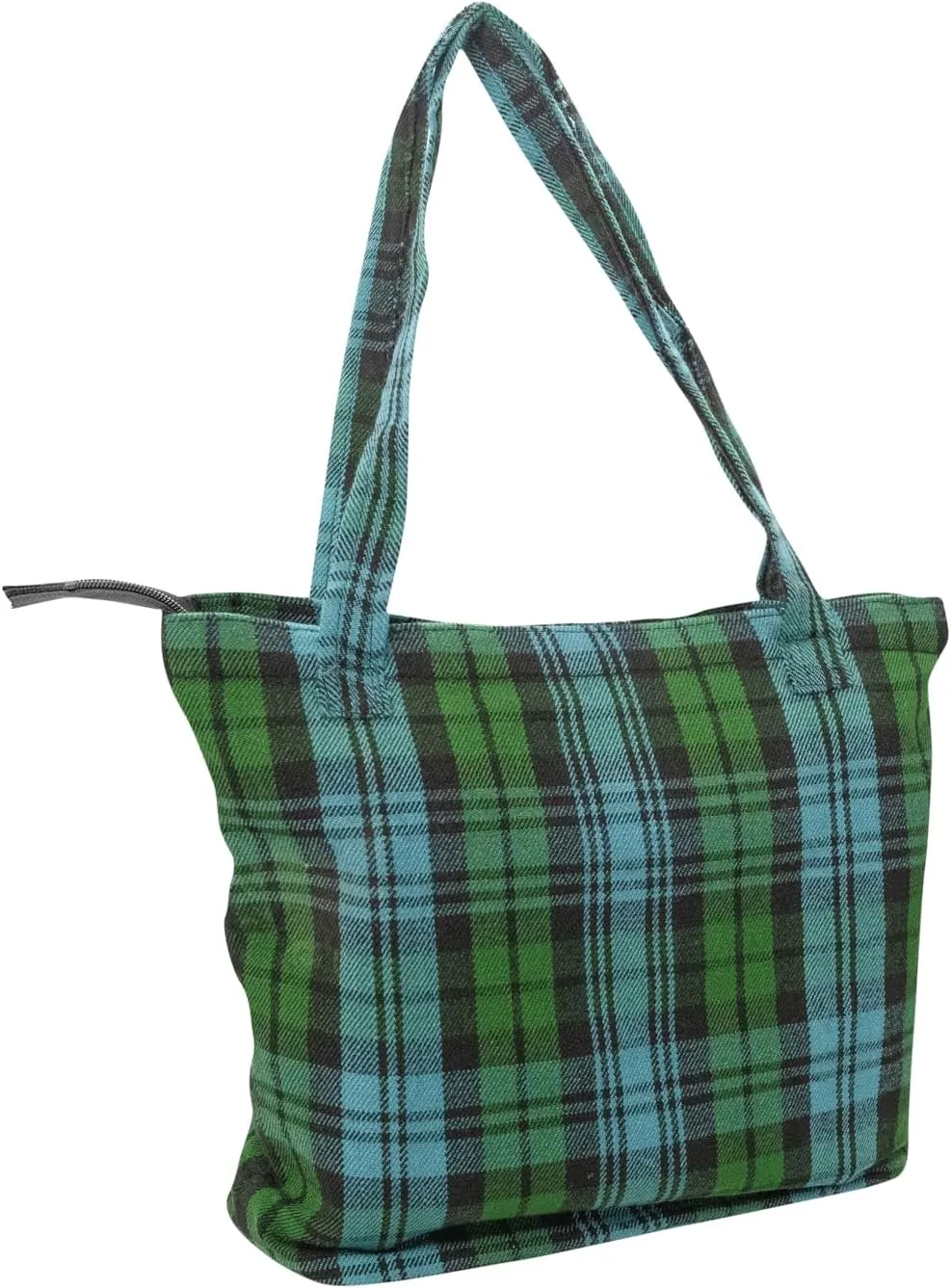 Briomhar Tartan Tote Bag for Women - Plaid Wool Zippered Tote Bag Made in Scotland
