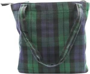 Briomhar Tartan Tote Bag for Women - Plaid Wool Zippered Tote Bag Made in Scotland
