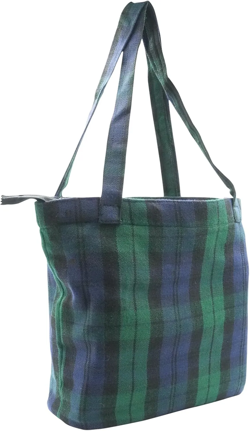 Briomhar Tartan Tote Bag for Women - Plaid Wool Zippered Tote Bag Made in Scotland
