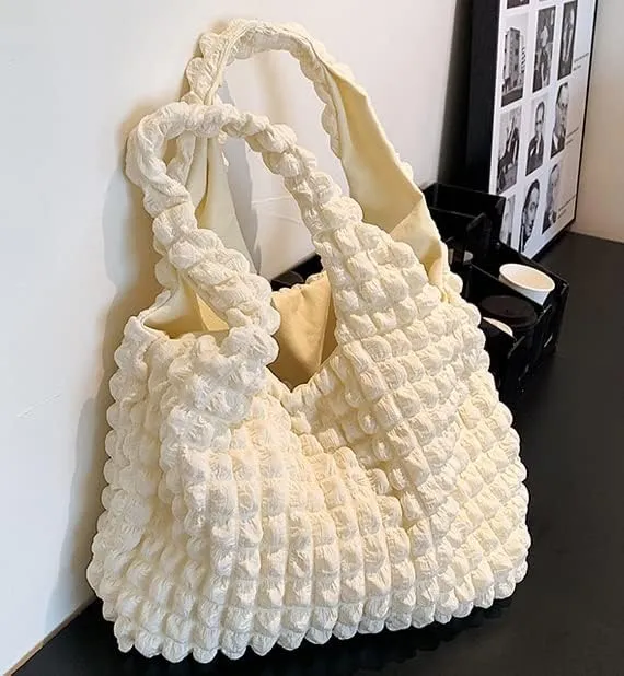Bubble Hobo Bags for Women Bubble Tote Bag Cloud Shoulder Bag Hobo Bag Casual Purses Satchel Work Bag