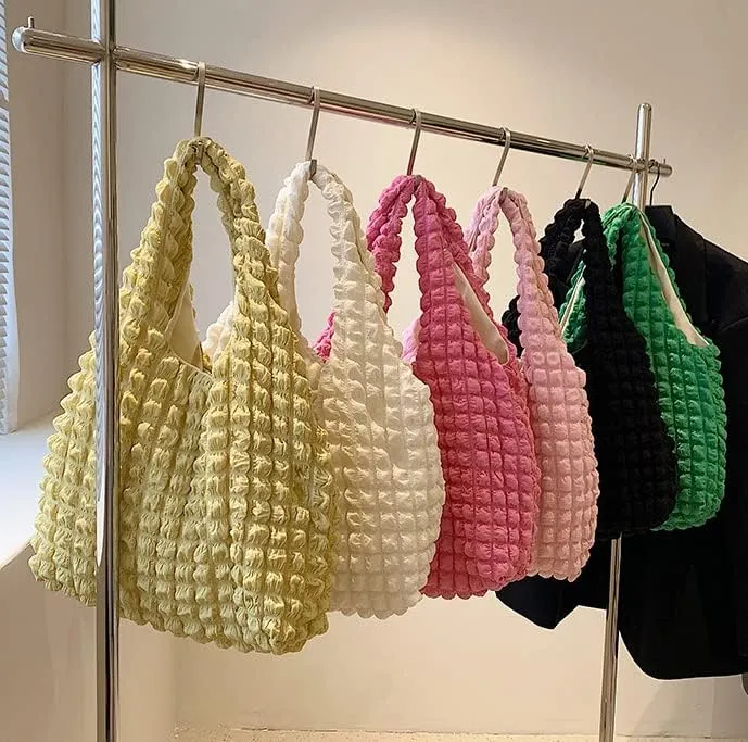 Bubble Hobo Bags for Women Bubble Tote Bag Cloud Shoulder Bag Hobo Bag Casual Purses Satchel Work Bag