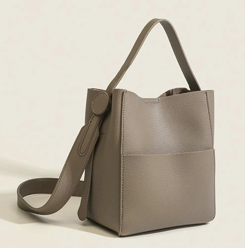 Bucket Tote Purses for Women Designer PU Leather Shoulder Crossbody Bag Large Top Handle Satchel