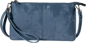Bveyzi Genuine Leather Wristlet Purses for Women, Envelope Clutch Wallet Small Crossbody Bags for Dressy Evening