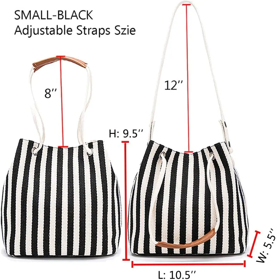 Bydenwely Women's Canvas Tote Bags Small Medium Shoulder Bag Daily Working Handbag for Holiday Travel Pool